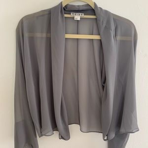 Reiss Grey Sheer Shirt
